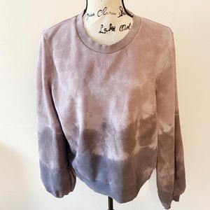 A New Day Balloon Sleeve Tie Dye Ombre Sweatshirt